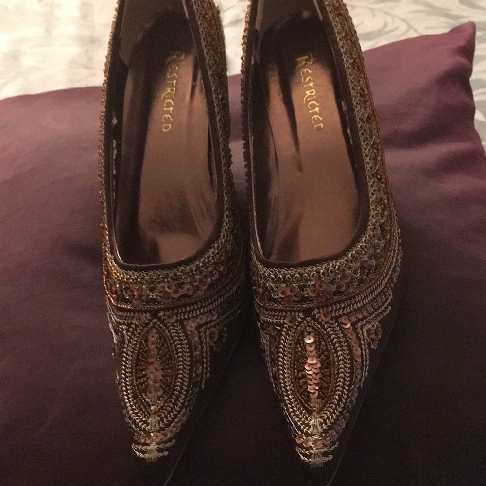 A pair of specialty crafted heels for women